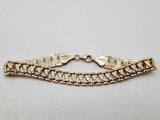 10k Two-tone Yellow White Gold 7.2g Bracelet 7.5 In Do1224oerde