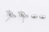 0.48cttw Lab Grown Marquis Diamond Stud Earrings 14k White Gold 1.3g Eb0826wrxsa