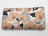 Kate Spade Cameron Breezy Floral Purple Tan Large Slim Bilfold Wallet Do0426lrde