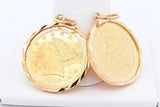 Gold Liberty Coin Earrings In 22k Yellow Gold Settings 9.81 Grams Eb1024rxzsa