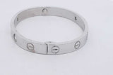 Cartier Love 18k White Gold Diamond Bracelet 28.5 Grams Size 15 Eb0826cxxzsa