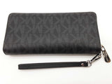 Michael Kors Jet Set Travel Large Black Signature Continental Wallet Do0926lrde
