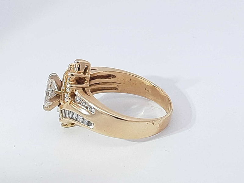 1.40 Cttw Diamond 14k Yellow Gold Ring 8.2 Grams Size 8.5 Aa0825scrsa