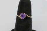 10k Yellow Gold Purple Gemstone Ring 1.6 Grams Size 6 Eb0926ixsa