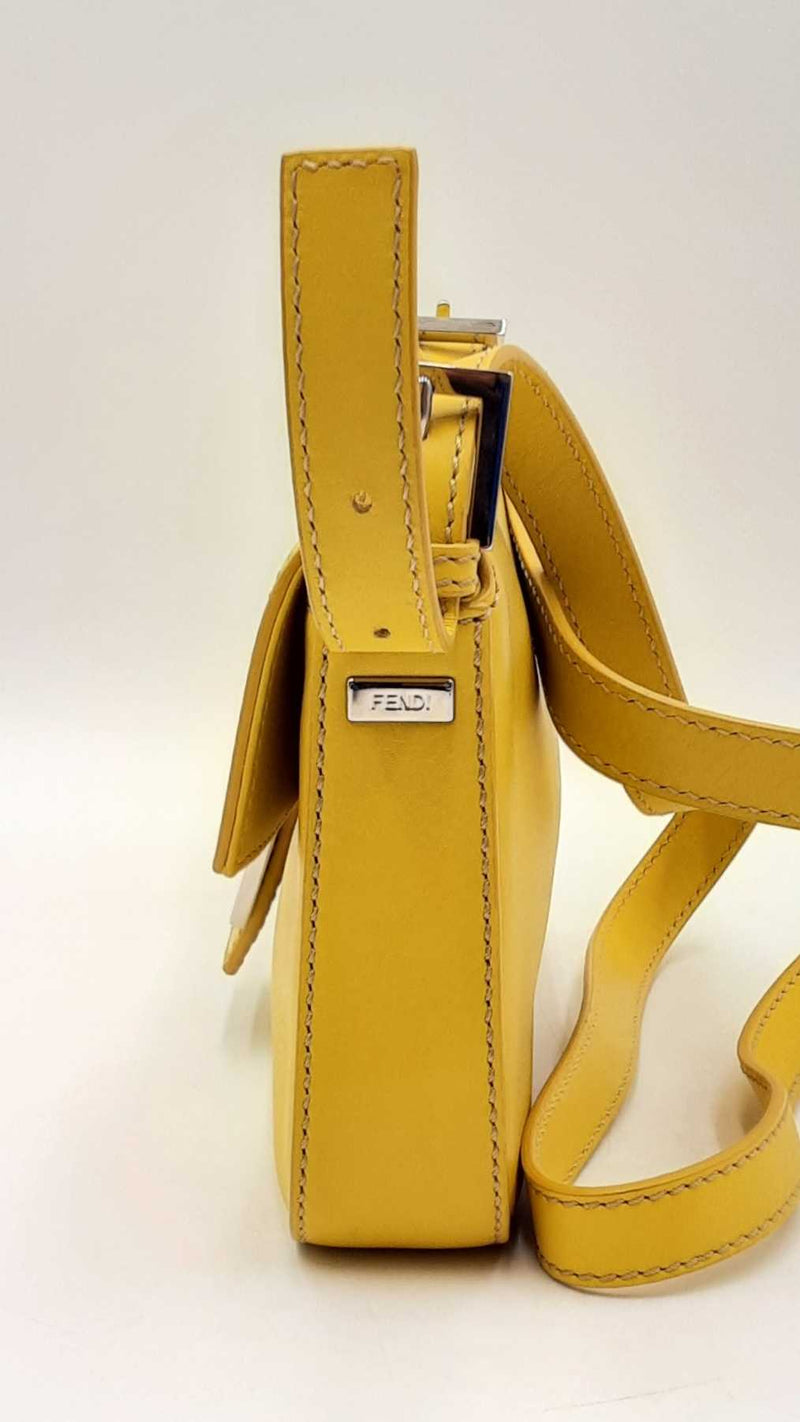 Fendi Baguette Yellow Leather Crossbody Sd0425wizdu