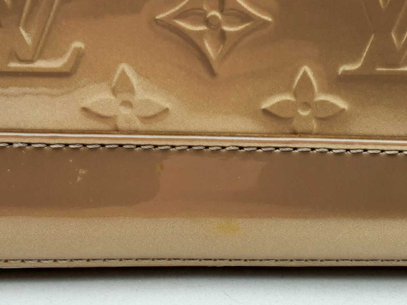 Louis Vuitton Alma Gm Vernis Beige Handbag Aa0525pzxsa