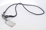Dolce & Gabbana Leather Necklace & Rectangle Pendant 15.2 Grams 20 In Eb0925rxdu