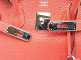 Hermes Birkin 30 Sanguine Red Orange Togo Palladium Handbag Do0323lxcrxde