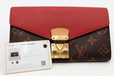 Louis Vuitton Monogram Canvas & Red Leather Pallas Wallet Eb0926lxzsa