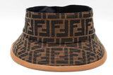 Fendi Zucca Ff Logo Jacquard Canvas Sun Visor Hat Eb0526lrxde