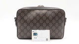 Gucci Ophidia Crossbody In Graphite & Ebony Gg Supreme Coated Canvas Fw0126rxzdu