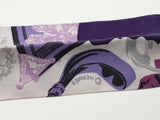 Hermes Twilly Tout En Carre Purple White Orange Silk Scarf Do0526rxde