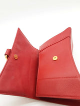 Balenciaga Red Leather Hourglass Top Handle Bag Eb0626rxzde