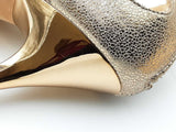 Jimmy Choo Gold Metallic Peep Toe Heels Size 35.5 Eb0824sxdu