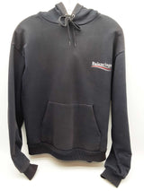 Balenciaga Campaign Logo Navy Blue Cotton Pullover Hoodie Size Xs Do0325oxzde