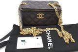 Chanel Dark Brown Quilted Lambskin Pillow Crush Vanity Case Eb1026olxzsa