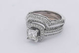 1.51cttw Diamond Ring In 14k White Gold 8.5 Grams Size 5 Eb0425lzrzsa
