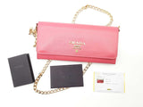 Prada Pink Small Vitello Move Wallet On Chain Electric Saffiano Crossbody Lh0924pxzde