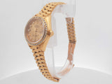 18k Yellow Gold Rolex Lady- Datejust 26mm Diamond Bezel Watch Aa0426rzxzsa