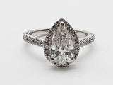 1.35 Cttw Lab Grown Diamonds 14k White Gold 4.7g Ring Size 8 Do0626pcxde