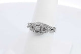 0.07cttw Diamond 10k White Gold Wedding Set 3.5 Grams Size 7.25 Eb0626lcrdu