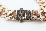 Monaco Chain 14k Yellow Gold Cuban Link Necklace With Diamond Clasp Eb0826sezsa