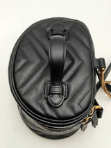 Gucci Gg Matelasse Marmont Round Black Leather Backpack Eb1224ixzsa