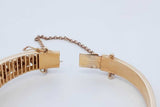 1.14cttw 10k Yellow Gold Diamond Hinged Bangle Bracelet 18.7 Grams Eb0626lwxzdu