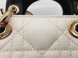 Christian Dior D Joy Micro White Black Leather Handbag Sddo0126lrzxde