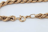 18k Yellow Gold Rope Bracelet 7.5 Grams 8.25 Inch Eb0326rxzsa
