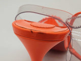 Christian Louboutin Spikoo Neon Orange Heels Size Eu 38.5 Do0525lxzde