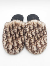 Christian Dior Oblique Mink Mules Size 45 Eb1225sxzde