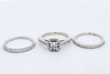 Approx. 1.1ctw Diamond Wedding Set 14k White Gold 7.2 Grams Size 5.5 Eb0824wixsa