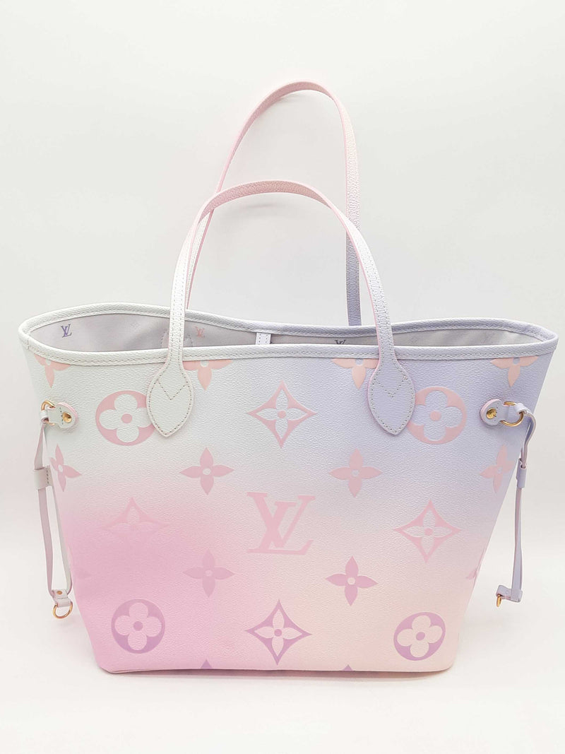 Louis Vuitton Neverfull Sunrise Pastel Pink Purple Teal Tote Bag Do1224ooxzde