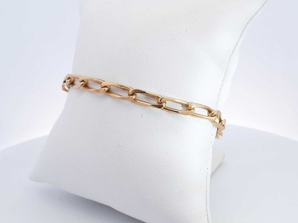 18k Yellow Gold 12.7 Grams Concave Curb Bracelet 8 In Aa0725rzxsa