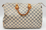 Louis Vuitton Damier Azur Speedy 35 Top Handle Bag Eb0924oxzdu