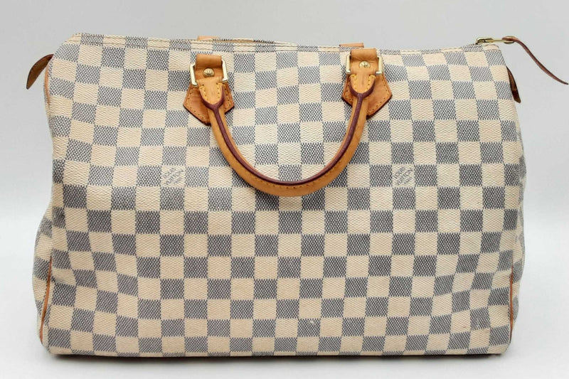 Louis Vuitton Damier Azur Speedy 35 Top Handle Bag Eb0924oxzdu