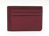 Michael Kors Cooper Slim Card Case In Dark Cherry Synthetic Leather Fw0826lrdu