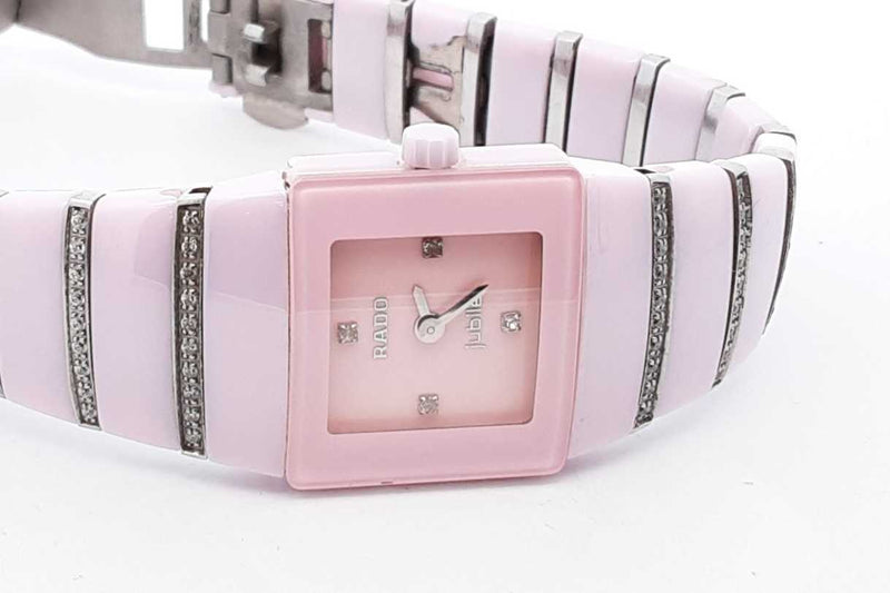 Rado Diastar Jubile Quartz Pink Ceramic Watch 22mm Eb0824lxzsa