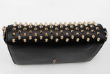 Christian Louboutin Black Leather Spiked Zoompouch Crossbody Eb1125wordu