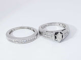1.80 Cttw Diamond 14k White Gold Engagement Set 8 Grams Size 6.5 Aa1025rrzsa