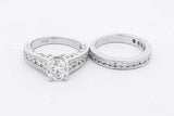 1.67cttw Diamond Wedding Set In 14k White Gold 8.7 Grams Size 4.75 Eb0526lcxzsa