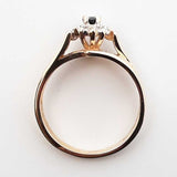 10k Yellow Gold 3g Blue Halo Cluster Ring Size 7 Lh0326llxde