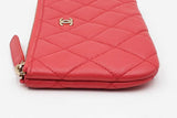 Chanel Red Quilted Caviar Leather Mini O-case Pouch Eb0226pxzdu