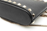 Valentino Garavani Rockstud Mini Black Leather Shopping Tote Bag Eb0326rxzde