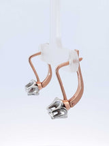 0.40 Cttw Diamond & 14k Rose Gold Leverback Earrings 5.6 Grams Fw0925prxdu