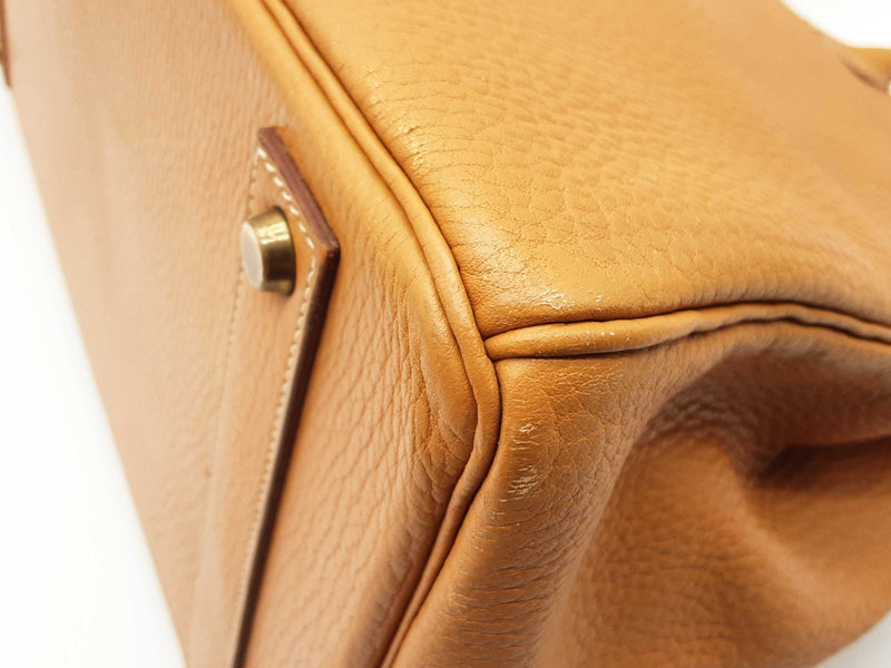 Hermes Birkin 40 Gold Tan Clemence Gold Hardware Handbag Do0424csxzde