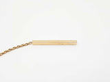 14k Yellow Gold Vertical Bar Y-chain Necklace 3 Grams 18 Inch Fw0826lsxdu