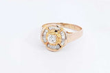 0.81ctw Diamond Ring In 14k Yellow Gold 3.9 Grams Size 8.25 Eb0225wrxsa