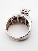 2.08 Cttw Mixed-cut Diamond & 10k White Gold Ring 8.6 Gram Size 7.75 Fw0625prxdu